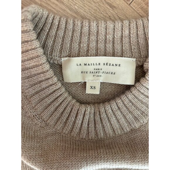 Sezane Mathie Dress In Beige Camel - Picture 6 of 6